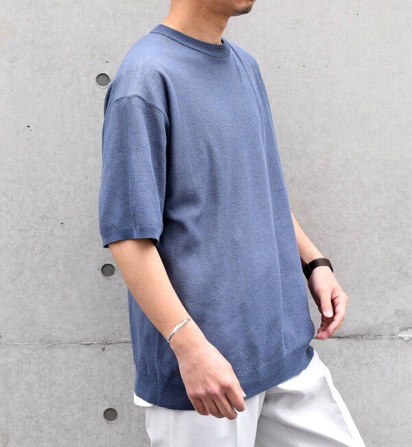 SHIPS any「SHIPS any: 〈手洗い可能〉リネンミックス サマーニット リラックス シアー Tシャツ◇」|Tシャツ・カットソー|