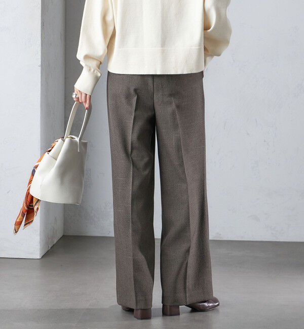 SHIPS for women「〈手洗い可能〉シャーク ツイード タック パンツ」|その他|