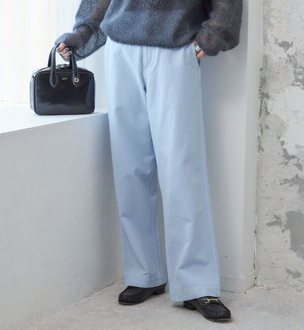 SHIPS for women「【SHIPS別注】Odub:〈洗濯機可能〉ワイド チノ パンツ」|チノ|