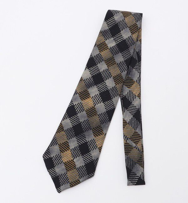 SHIPS「FratelliLuigi: ウール ダスティー チェック ネクタイ」|ネクタイ・蝶ネクタイ|イエロー系