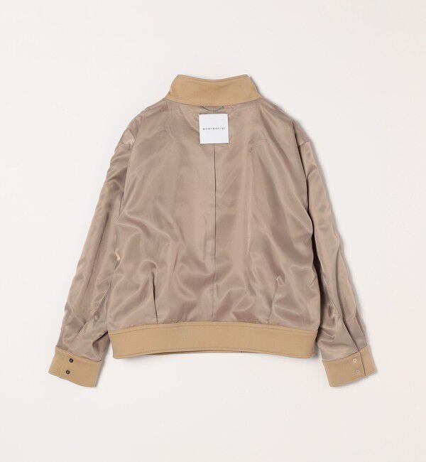 quaranciel「quaranciel: ダブル サテン スタンドカラー ブルゾン コート」|ブルゾン・スタジャン|