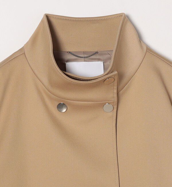 quaranciel「quaranciel: ダブル サテン スタンドカラー ブルゾン コート」|ブルゾン・スタジャン|