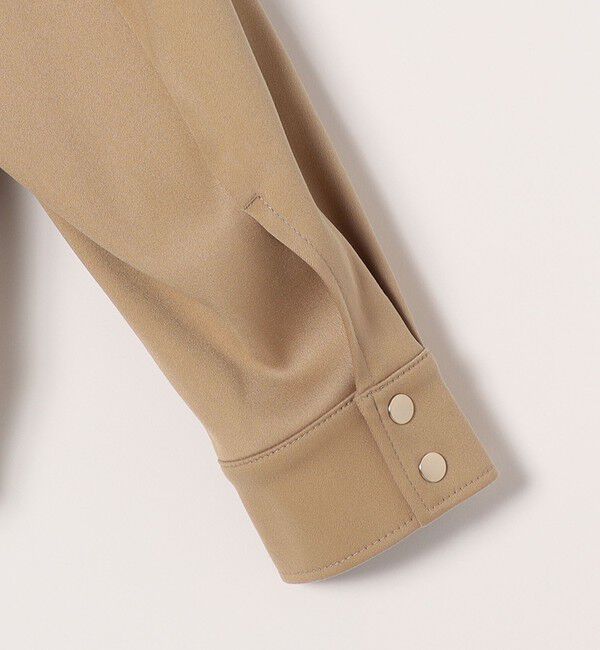 quaranciel「quaranciel: ダブル サテン スタンドカラー ブルゾン コート」|ブルゾン・スタジャン|