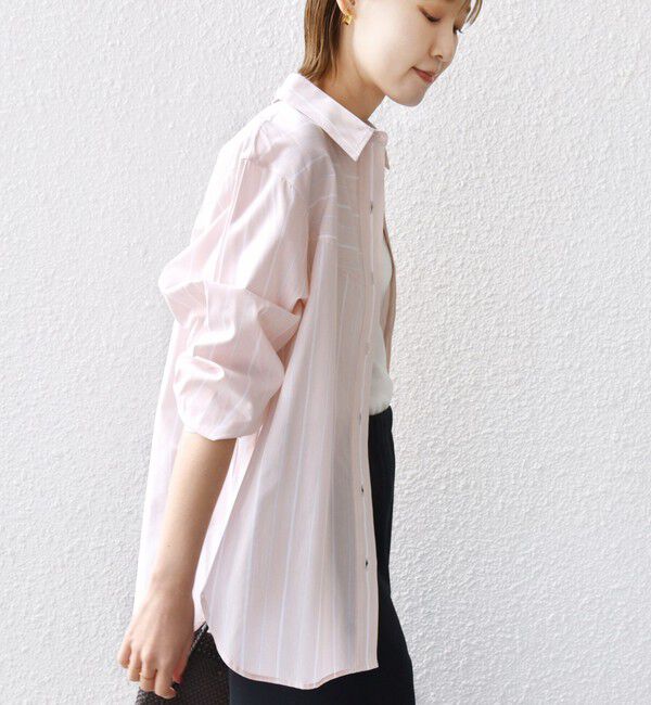 SHIPS for women「【WEB限定】〈洗濯機可能〉アシンメトリー ストライプ シャツ」|シャツ・ブラウス|