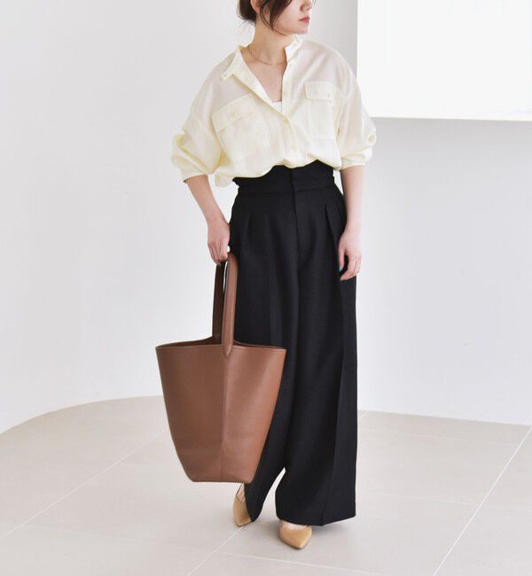 quaranciel「quaranciel:〈手洗い可能〉ドレッシー ワーク ポケット シャツ」|シャツ・ブラウス|