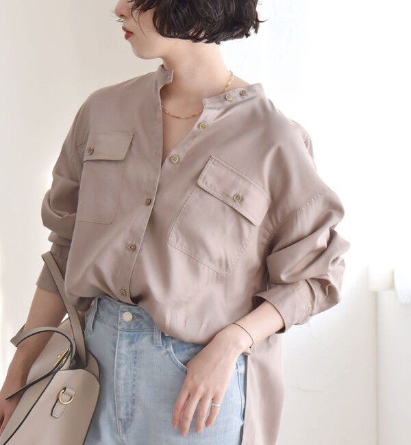 quaranciel「quaranciel:〈手洗い可能〉ドレッシー ワーク ポケット シャツ」|シャツ・ブラウス|