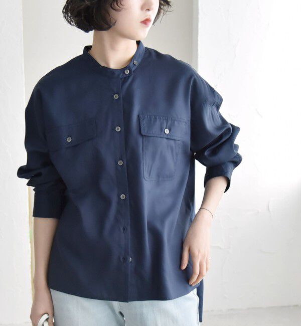 quaranciel「quaranciel:〈手洗い可能〉ドレッシー ワーク ポケット シャツ」|シャツ・ブラウス|