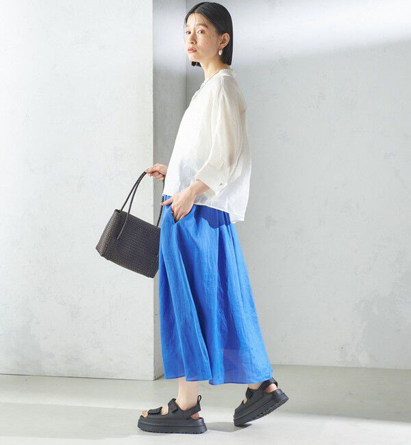 SHIPS for women「〈手洗い可能〉ラミー 4 ウエスト シャーリング スカート」|スカート|