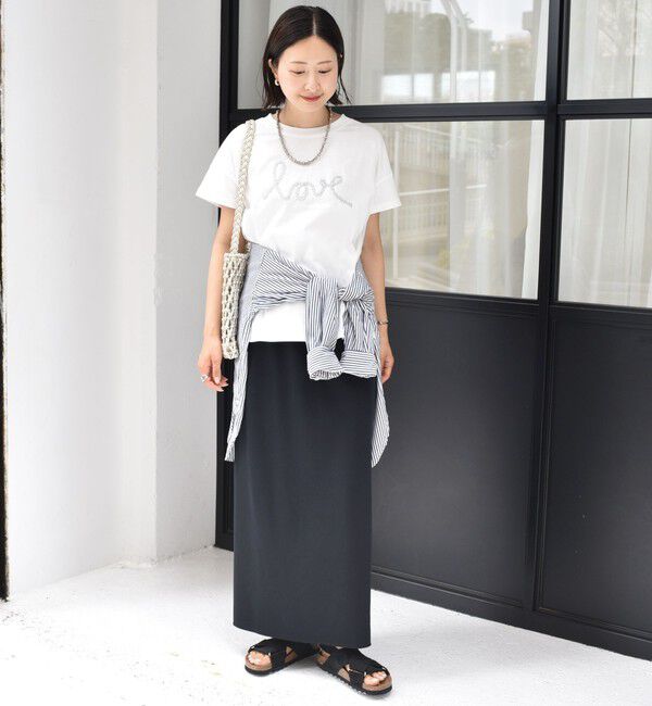 SHIPS for women「【WEB限定】ファンシー コード 刺繍 ロゴ TEE」|Tシャツ・カットソー|