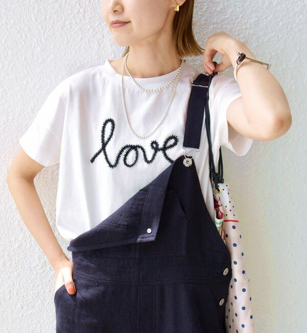 SHIPS for women「【WEB限定】ファンシー コード 刺繍 ロゴ TEE」|Tシャツ・カットソー|