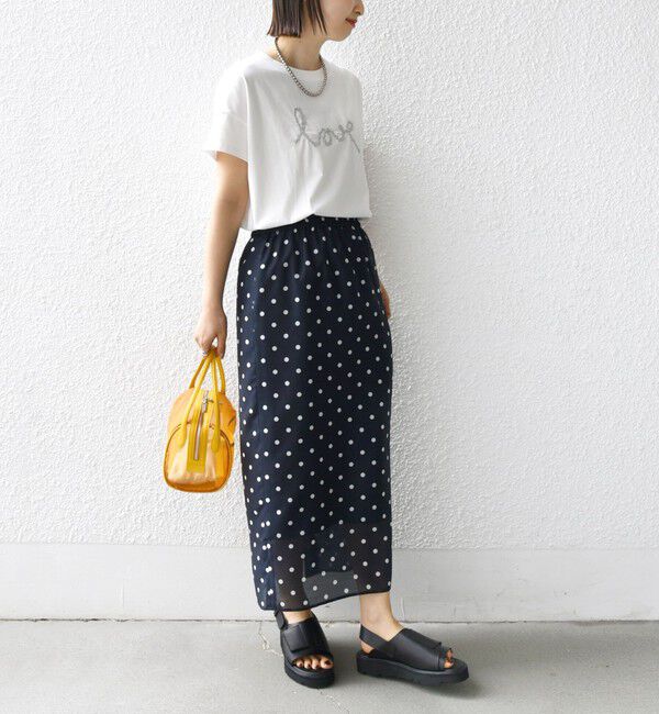 SHIPS for women「【WEB限定】ファンシー コード 刺繍 ロゴ TEE」|Tシャツ・カットソー|