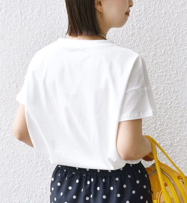 SHIPS for women「【WEB限定】ファンシー コード 刺繍 ロゴ TEE」|Tシャツ・カットソー|