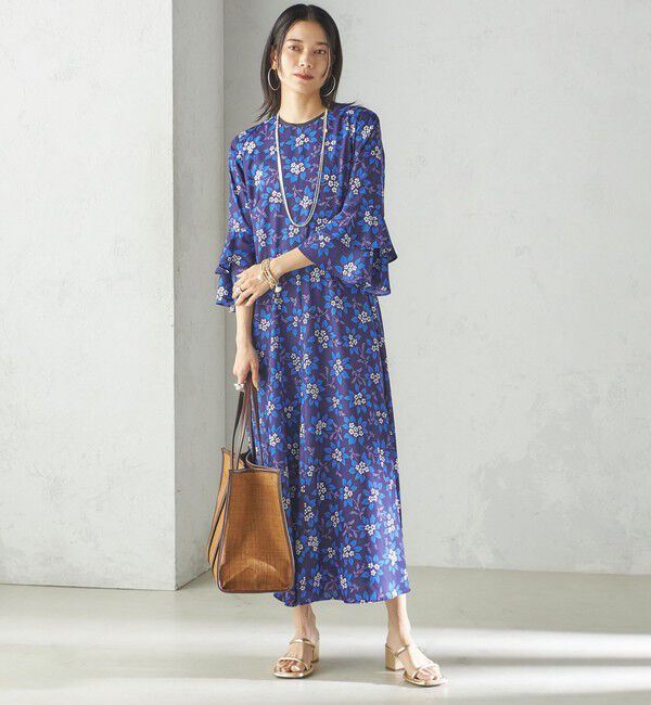 SHIPS for women「小泉里子コラボ:〈手洗い可能〉フラワー プリント ワンピース」|ワンピース|