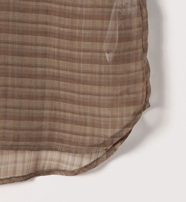 quaranciel「quaranciel:〈手洗い可能〉シアー チェック ノースリーブ シャツ」|シャツ・ブラウス|