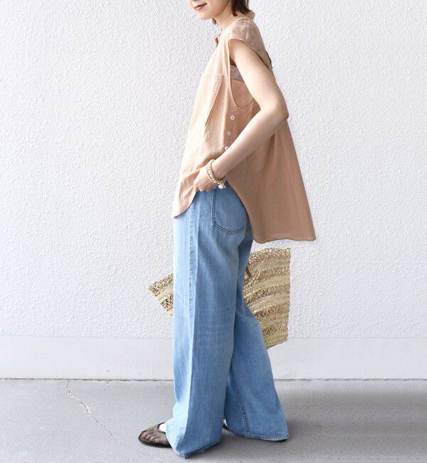 SHIPS for women「【WEB限定】〈手洗い可能〉サイド ボタン バック レイヤード ブラウス」|シャツ・ブラウス|