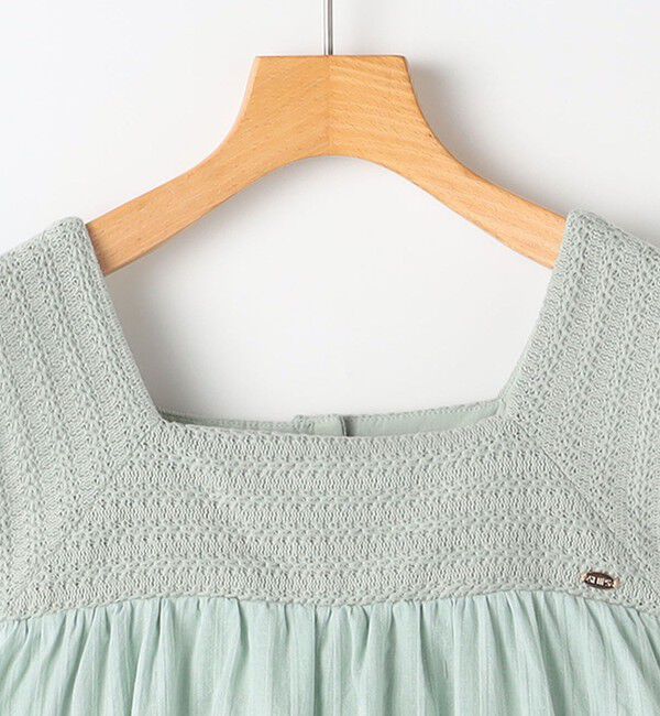 SHIPS KIDS「SHIPS KIDS:140～150cm / クロシェ ノースリーブ ワンピース」|ワンピース|