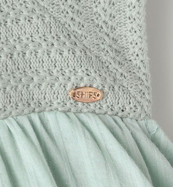 SHIPS KIDS「SHIPS KIDS:140～150cm / クロシェ ノースリーブ ワンピース」|ワンピース|