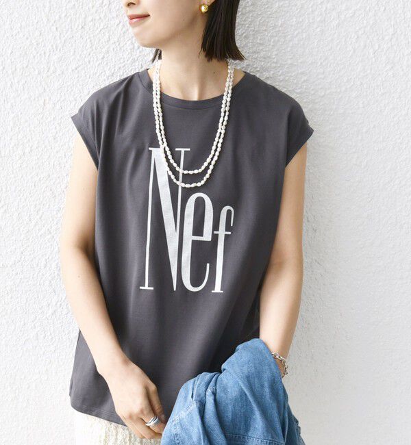 SHIPS for women「プラチナ ヴェール フレンチ スリーブ TEE」|Tシャツ・カットソー|