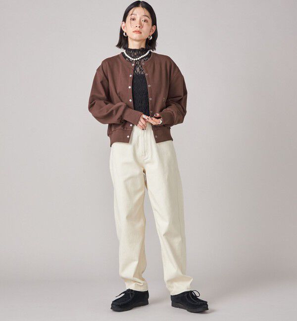 SHIPS for women「SHIPS NINE CASE:〈手洗い可能〉シアー レース ハイネック プルオーバー」|Tシャツ・カットソー|