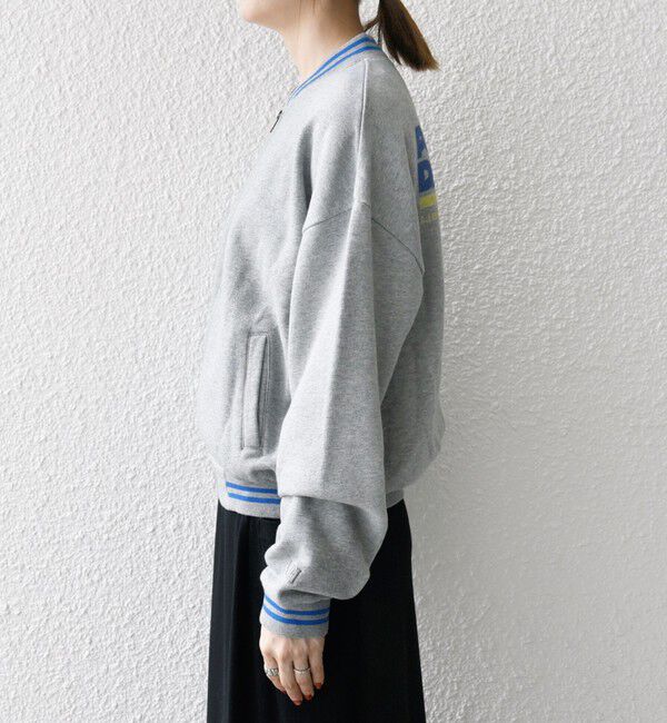 SHIPS any「【SHIPS any別注】La Hutte:〈洗濯機可能〉裏起毛 ロゴ ジップ ブルゾン」|ブルゾン・スタジャン|