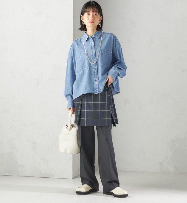 SHIPS for women「チェック プリーツ 巻き スカート」|スカート|