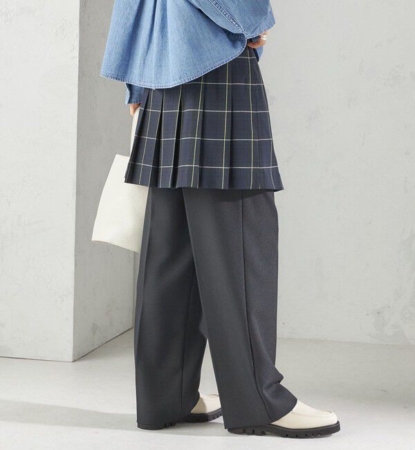 SHIPS for women「チェック プリーツ 巻き スカート」|スカート|