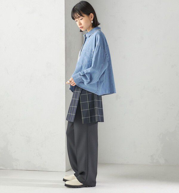 SHIPS for women「チェック プリーツ 巻き スカート」|スカート|