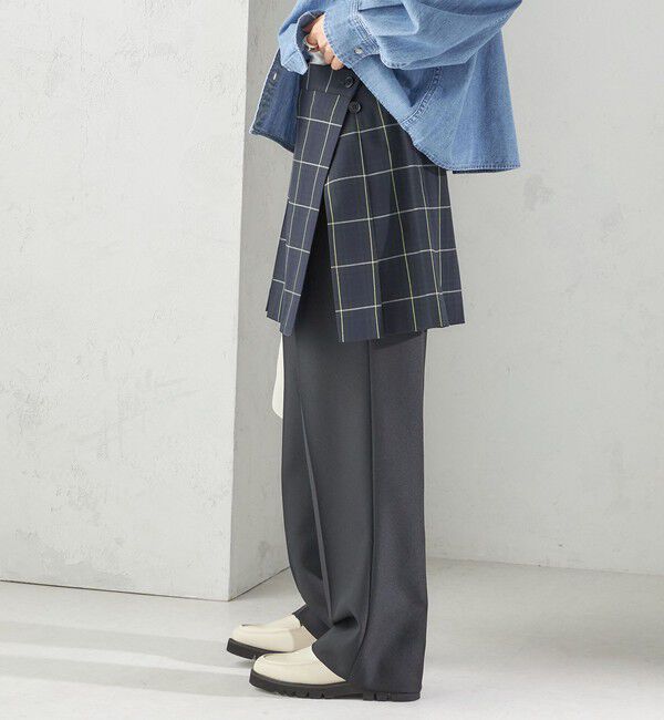 SHIPS for women「チェック プリーツ 巻き スカート」|スカート|