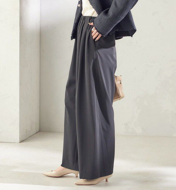 SHIPS for women「〈洗濯機可能〉ストレッチ ツイル イージー タック パンツ」|その他|