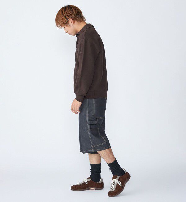 SHIPS「City Ambient Products:〈手洗い可能〉ポリエステル メッシュ ニット ポロ ロングスリーブ」|ニット・セーター|