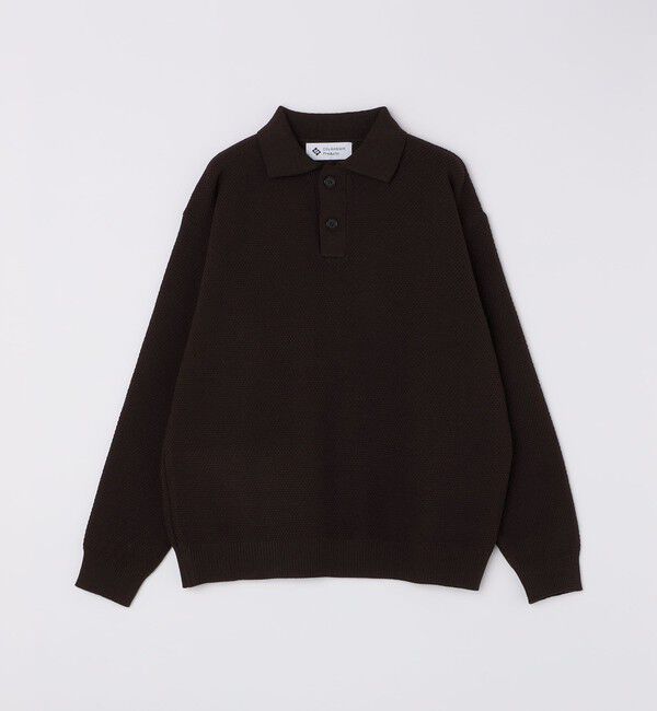 SHIPS「City Ambient Products:〈手洗い可能〉ポリエステル メッシュ ニット ポロ ロングスリーブ」|ニット・セーター|