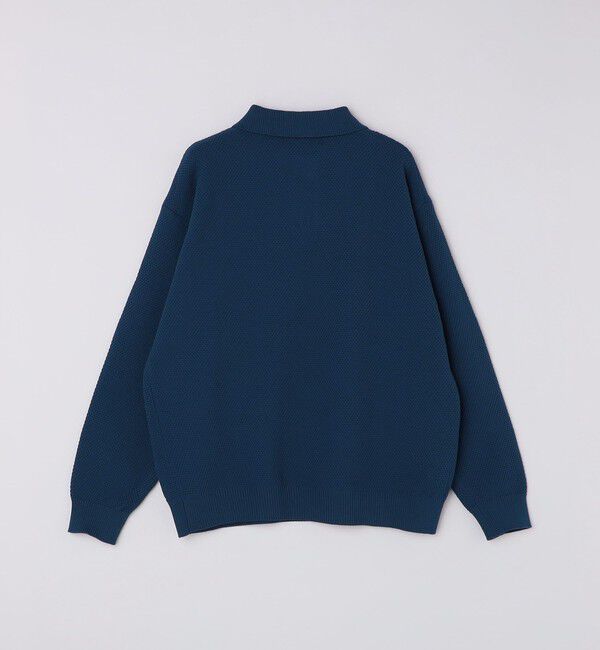 SHIPS「City Ambient Products:〈手洗い可能〉ポリエステル メッシュ ニット ポロ ロングスリーブ」|ニット・セーター|