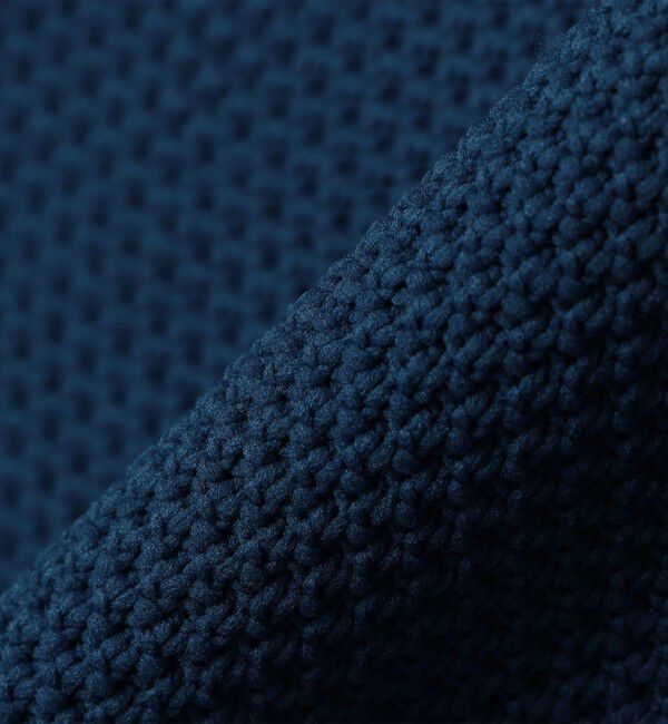 SHIPS「City Ambient Products:〈手洗い可能〉ポリエステル メッシュ ニット ポロ ロングスリーブ」|ニット・セーター|