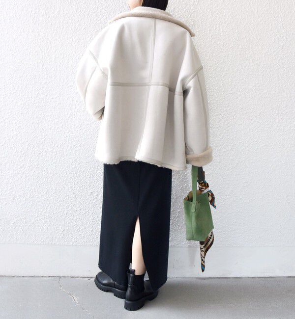 SHIPS for women「フェイク ムートン ジップ コート」|その他|