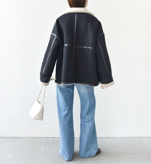 SHIPS for women「フェイク ムートン ジップ コート」|その他|