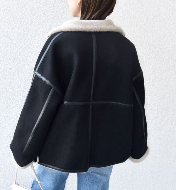 SHIPS for women「フェイク ムートン ジップ コート」|その他|