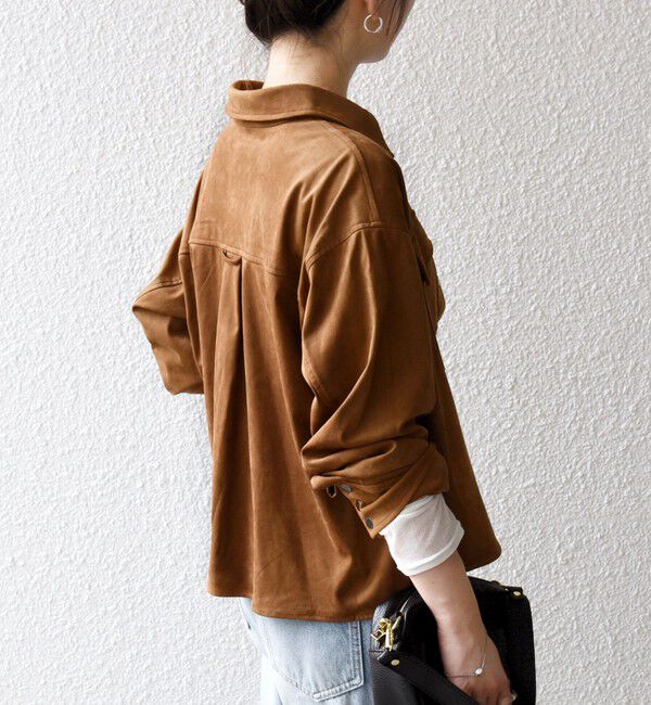 SHIPS any「SHIPS any: ポリエステル スエード ショート シャツ ジャケット」|その他|