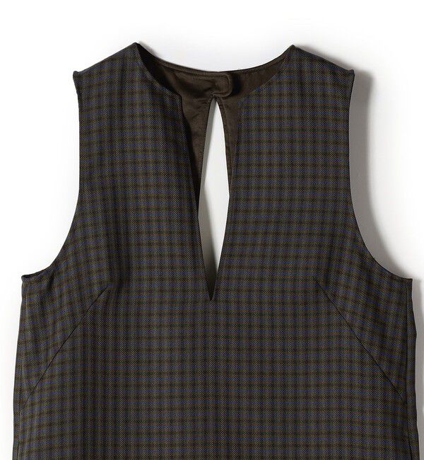 SHIPS for women「〈手洗い可能〉アジャスト ボタン チェック ジャンパー スカート」|ジャンパースカート|