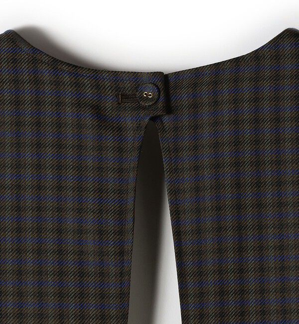 SHIPS for women「〈手洗い可能〉アジャスト ボタン チェック ジャンパー スカート」|ジャンパースカート|