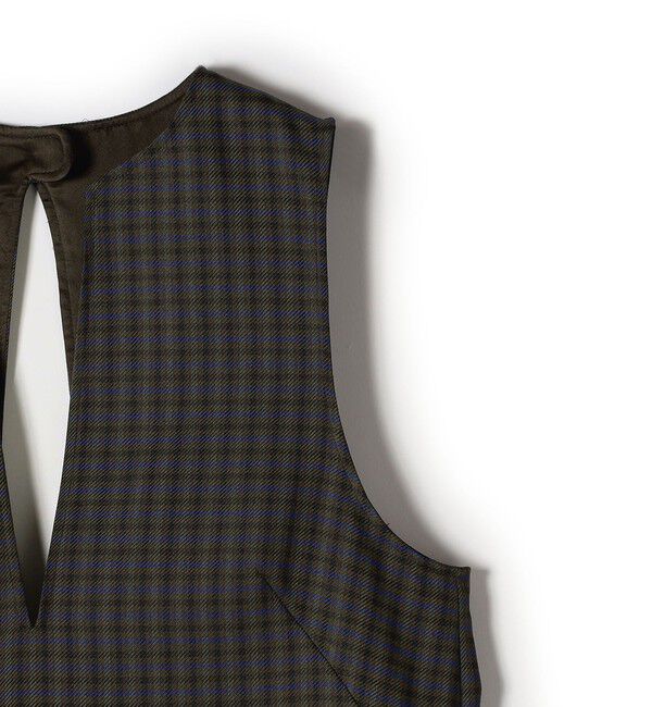 SHIPS for women「〈手洗い可能〉アジャスト ボタン チェック ジャンパー スカート」|ジャンパースカート|