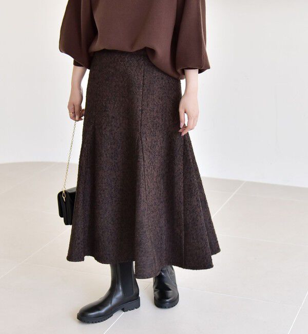 quaranciel「quaranciel: ツイード フレア スカート」|フレア|