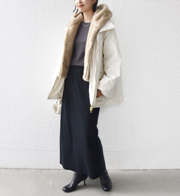 SHIPS for women「【WEB限定】2WAY フェイクファー 中綿 ブルゾン」|ブルゾン・スタジャン|