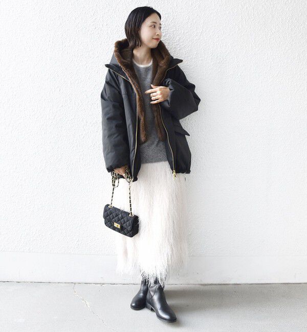 SHIPS for women「【WEB限定】2WAY フェイクファー 中綿 ブルゾン」|ブルゾン・スタジャン|