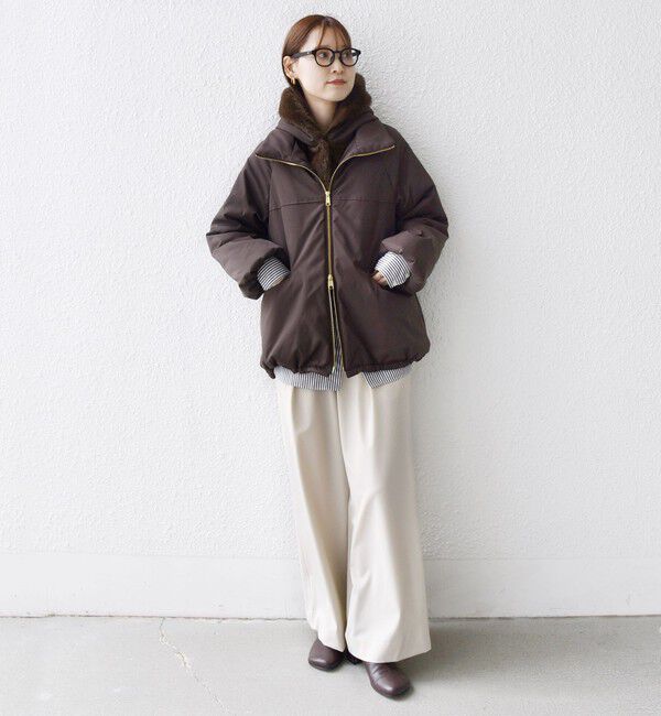 SHIPS for women「【WEB限定】2WAY フェイクファー 中綿 ブルゾン」|ブルゾン・スタジャン|