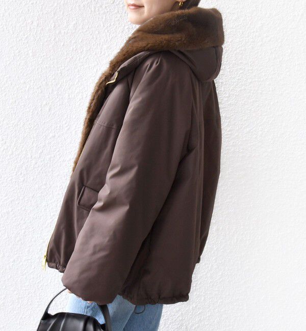 SHIPS for women「【WEB限定】2WAY フェイクファー 中綿 ブルゾン」|ブルゾン・スタジャン|