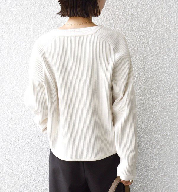 SHIPS for women「〈手洗い可能〉モール リブ クルーネック カーディガン」|カーディガン|
