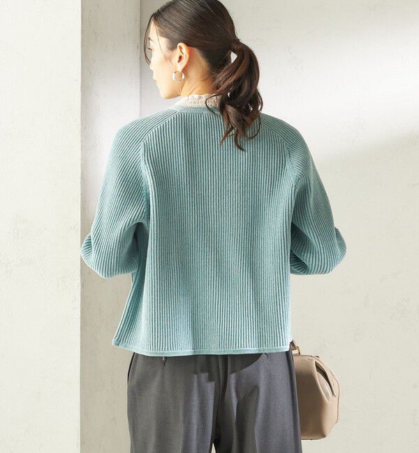 SHIPS for women「〈手洗い可能〉モール リブ クルーネック カーディガン」|カーディガン|