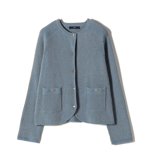 SHIPS for women「〈手洗い可能〉モール リブ クルーネック カーディガン」|カーディガン|