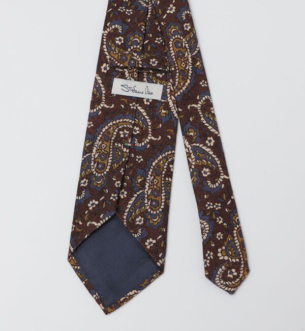 SHIPS「【SHIPS別注】Stefano Cau: ウール プリント フラワー ペイズリー ネクタイ」|ネクタイ・蝶ネクタイ|