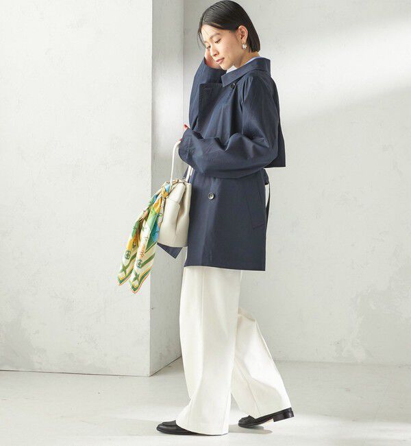SHIPS for women「〈撥水加工〉バック ギャザー ドロスト ミディ丈 トレンチ コート」|トレンチコート|